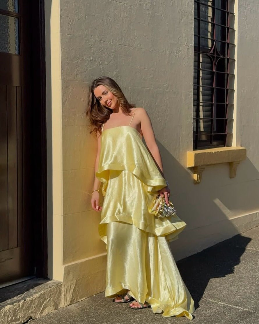 Nadia Tiered Ruffle Satin Maxi Dress - Elegant Occasion Dress for Women - Image 6
