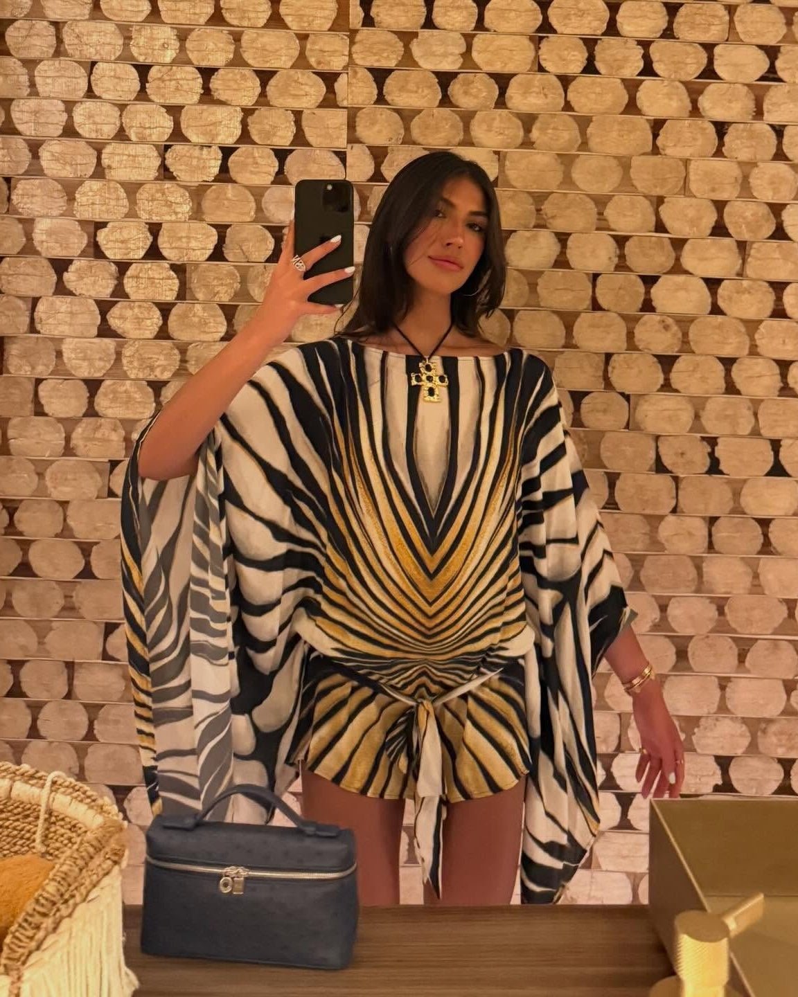 Margot Zebra Print Kaftan Dress - Women's Beach Cover Up Resort Wear - Image 3