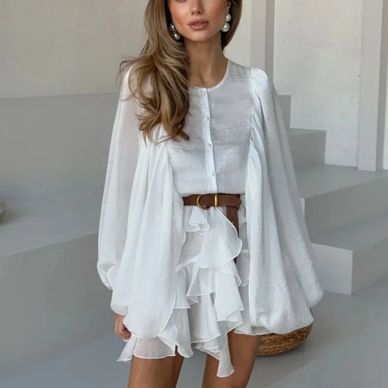 Marianna Pleated Ruffle Mini Dress - Elegant Occasion Dress for Women - Image 2