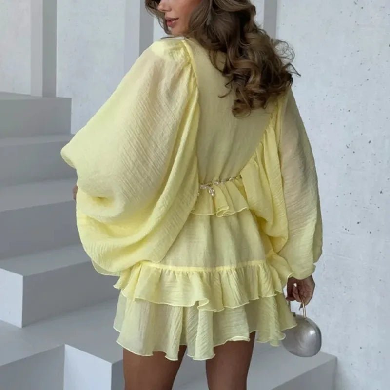 Marianna Pleated Ruffle Mini Dress - Elegant Occasion Dress for Women - Image 6