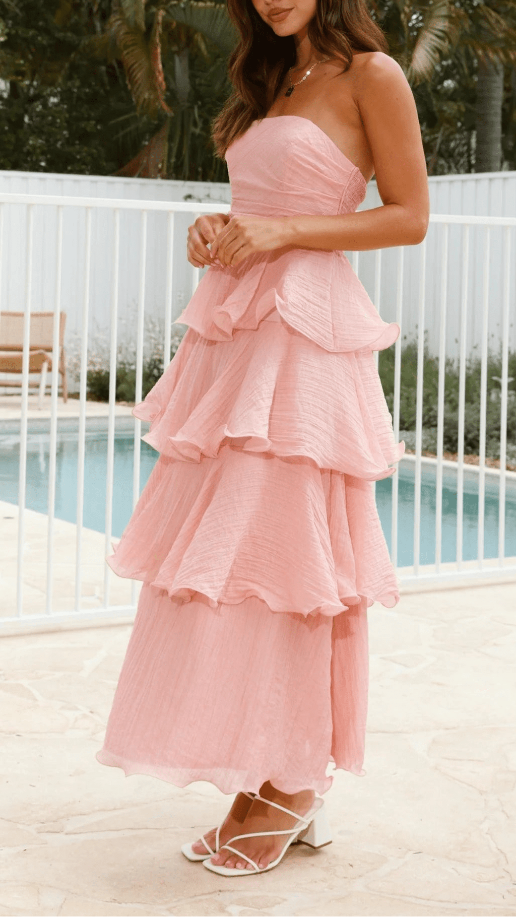 Miranda Strapless Ruffled Layer Dress - Elegant Occasion Dress for Women - Image 4