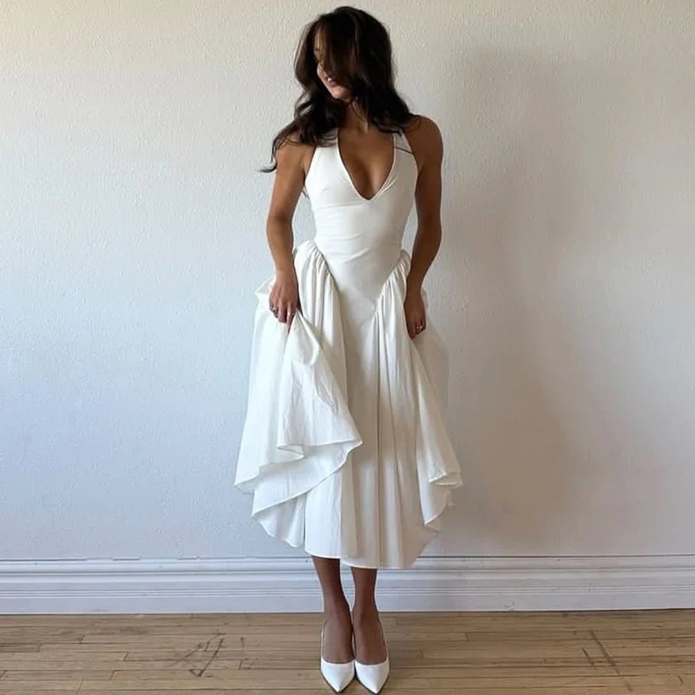Julie Halter Neck Dress - Elegant Occasion Dress for Women - Image 14