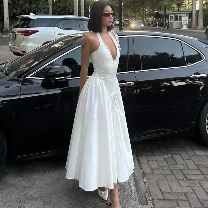 Julie Halter Neck Dress - Elegant Occasion Dress for Women - Image 13