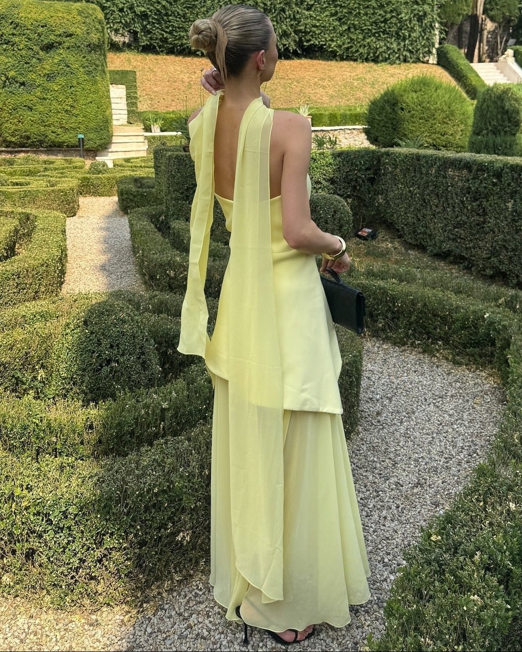 Ophelia Asymmetric Sheer Maxi Dress - Elegant Occasion Dress for Women - Image 2