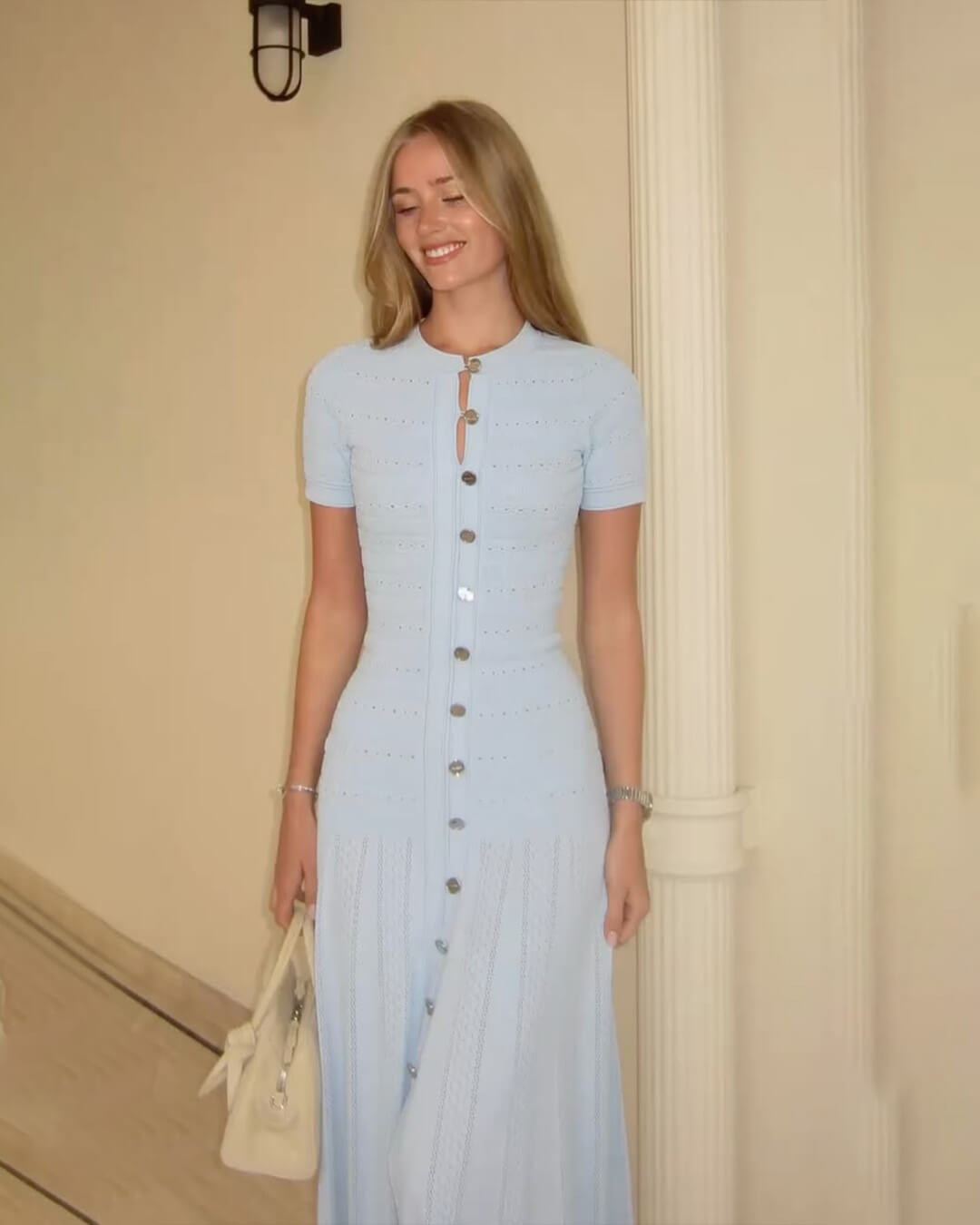 Celeste Ribbed Knit Midi Dress - Elegant Occasion Dress for Women - Image 2