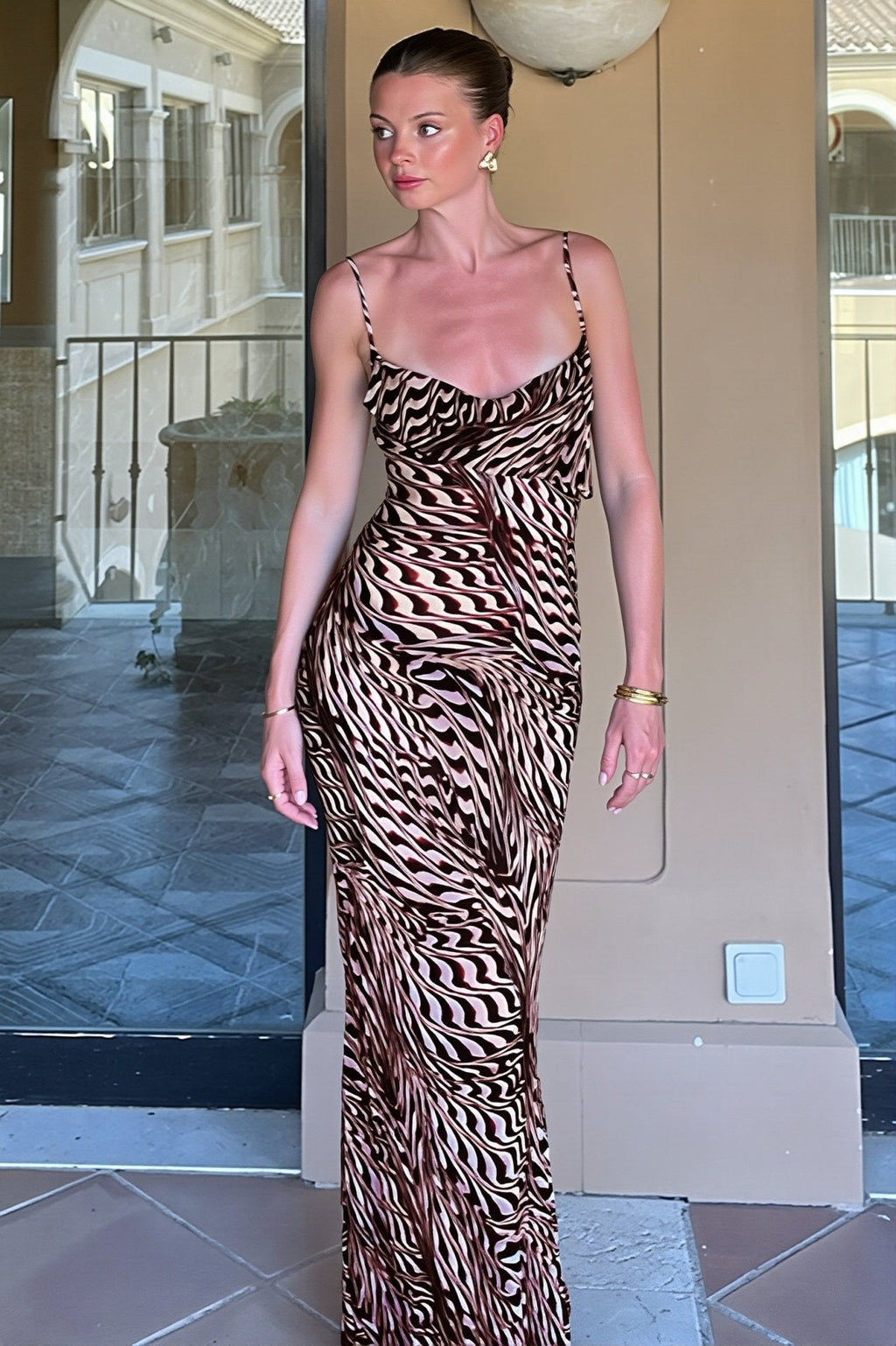 Reina Cowl Neck Slip Maxi Dress - Elegant Occasion Dress for Women - Image 5