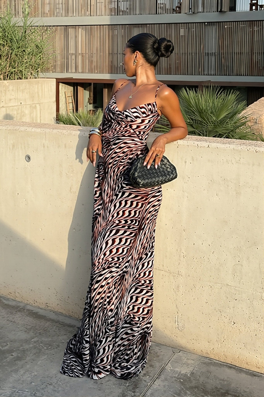 Reina Cowl Neck Slip Maxi Dress - Elegant Occasion Dress for Women - Image 4