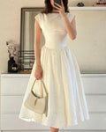 Rosalind Sleeveless Cut-Out Midi Dress - Elegant Occasion Dress for Women