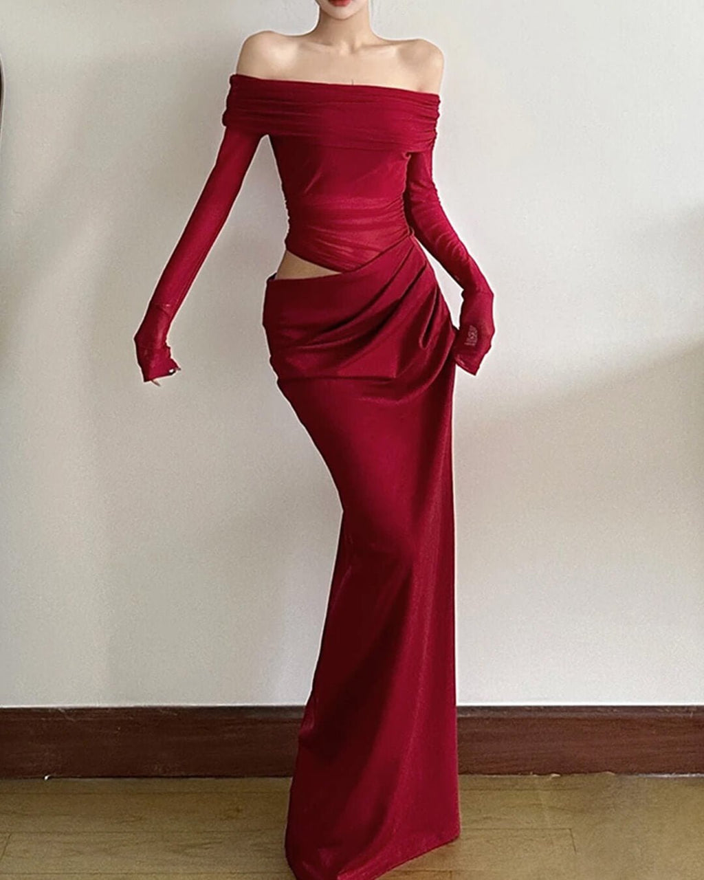 Shiela Ruched Mesh Maxi Dress - Elegant Occasion Dress for Women - Image 9