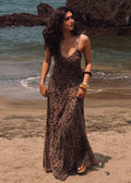 Sienna Leopard Print Strap Maxi Dress - Elegant Occasion Dress for Women