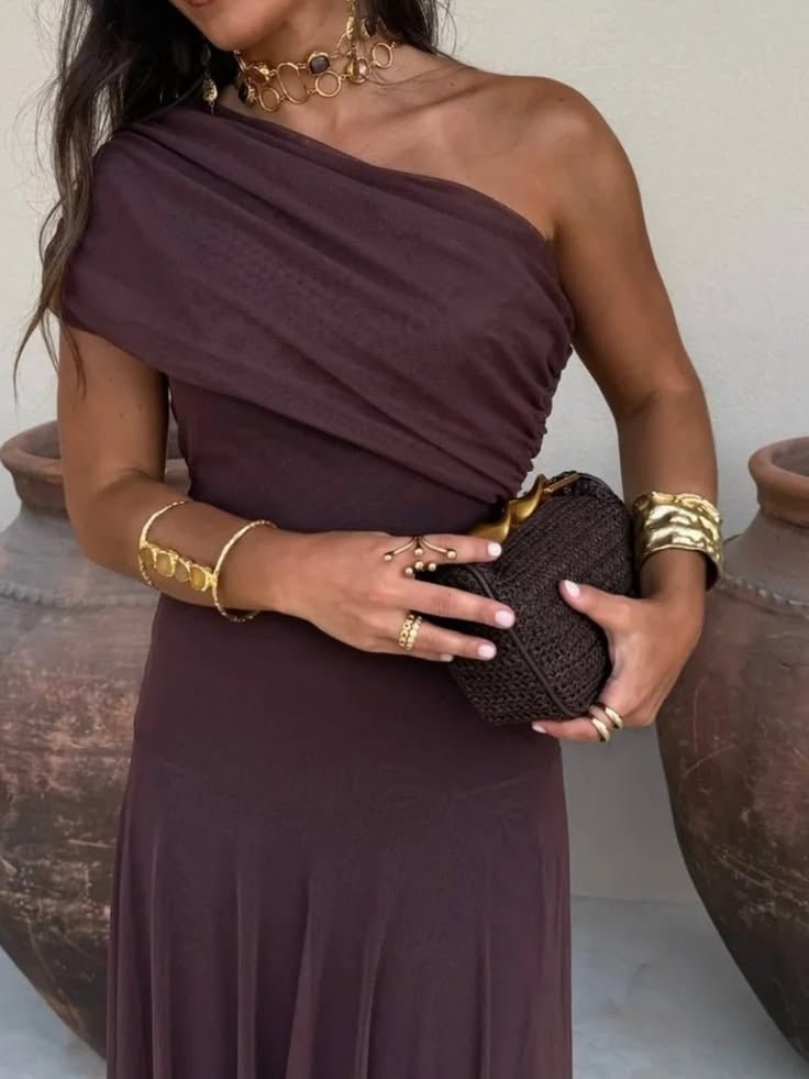 Sienna Off-Shoulder Ruched Maxi Dress - Women's Evening Formal Dress - Image 7