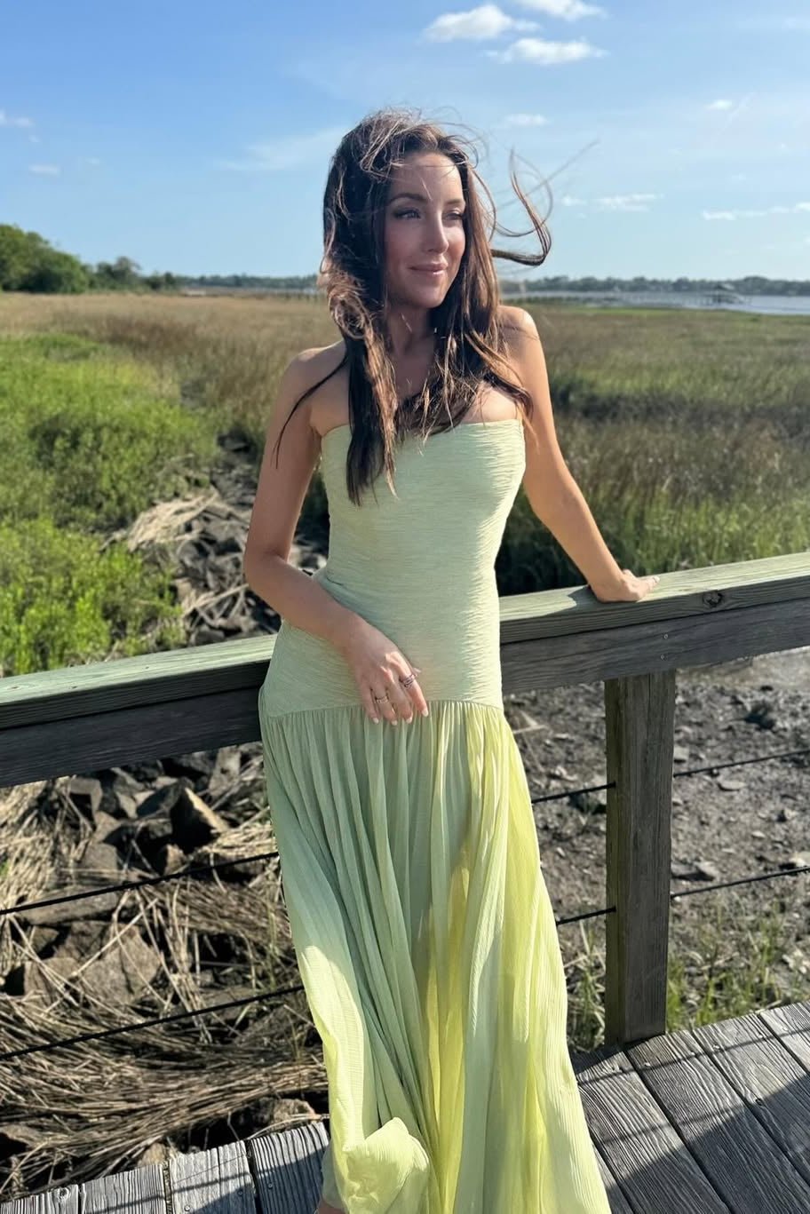 Skyla Elegant Strapless Drop Waist Maxi Dress - Flowy Summer Wedding Guest Gown - Image 4