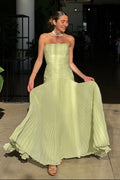 Skyla Elegant Strapless Drop Waist Maxi Dress - Flowy Summer Wedding Guest Gown - Image 2