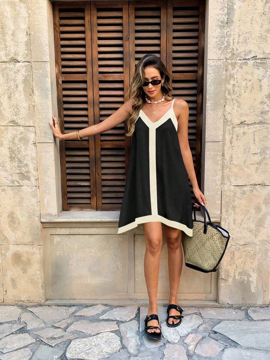 Ella Contrast Mini Dress - Elegant Occasion Dress for Women - Image 5