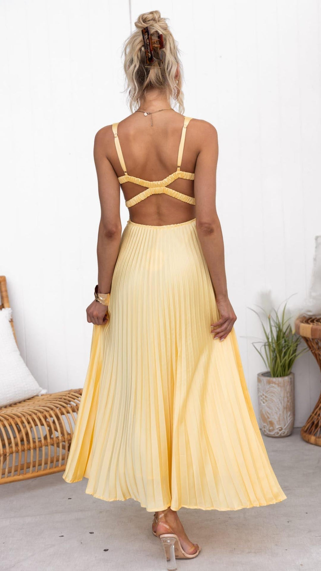 Olivia Flowing Pleated Summer Maxi Dress - Elegant Occasion Dress for Women - Image 5