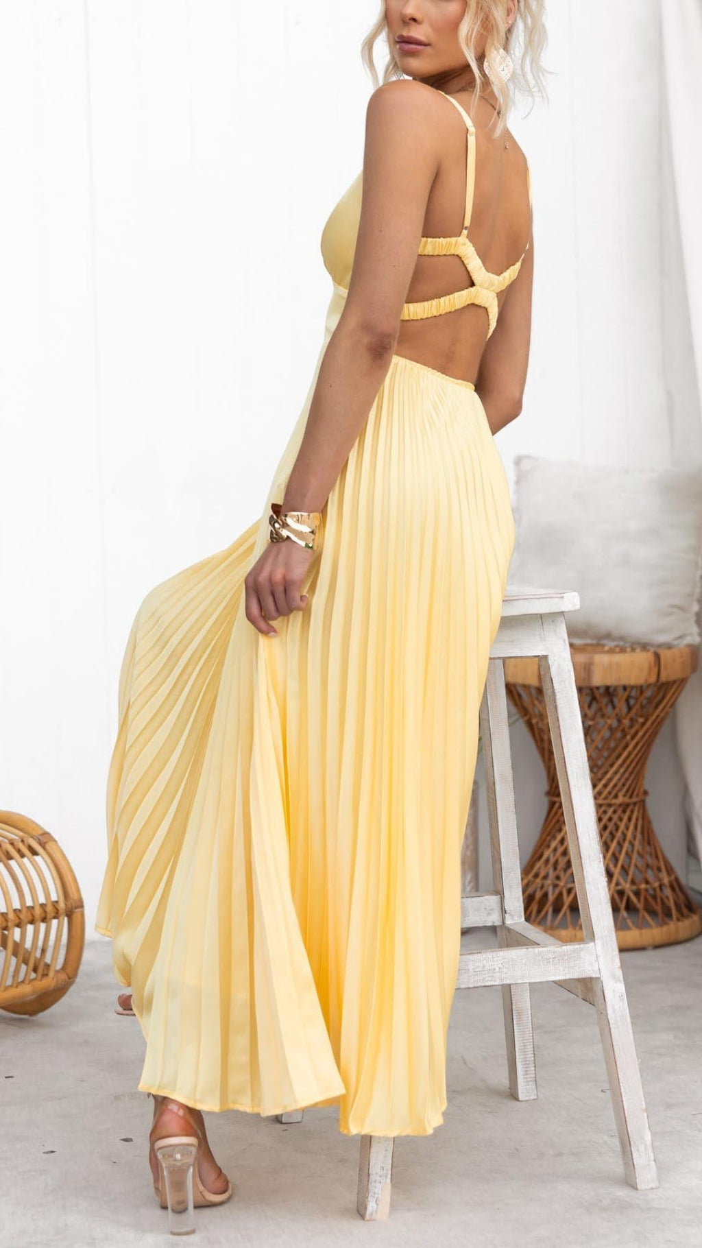 Olivia Flowing Pleated Summer Maxi Dress - Elegant Occasion Dress for Women - Image 4
