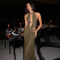 Mia Halter Maxi Dress - Elegant Occasion Dress for Women