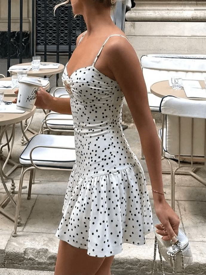 Sophia Polka Dot Mini Dress - Elegant Occasion Dress for Women - Image 4