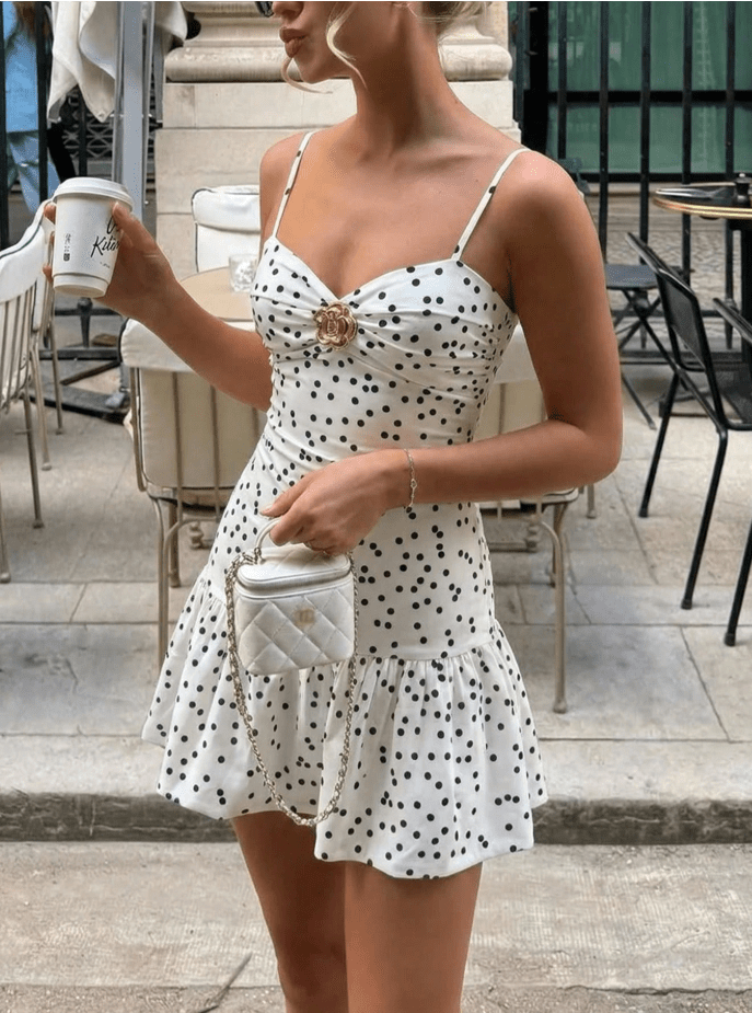 Sophia Polka Dot Mini Dress - Elegant Occasion Dress for Women