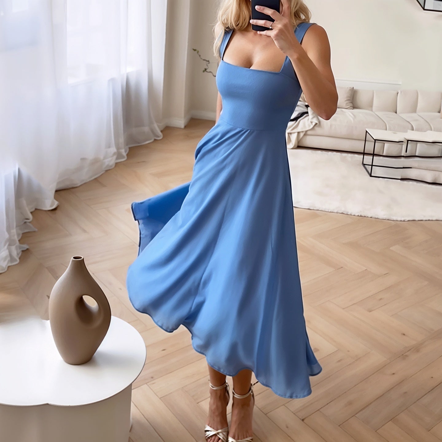 Sophia Sleeveless Midi Dress - Elegant Occasion Dress for Women - Image 2