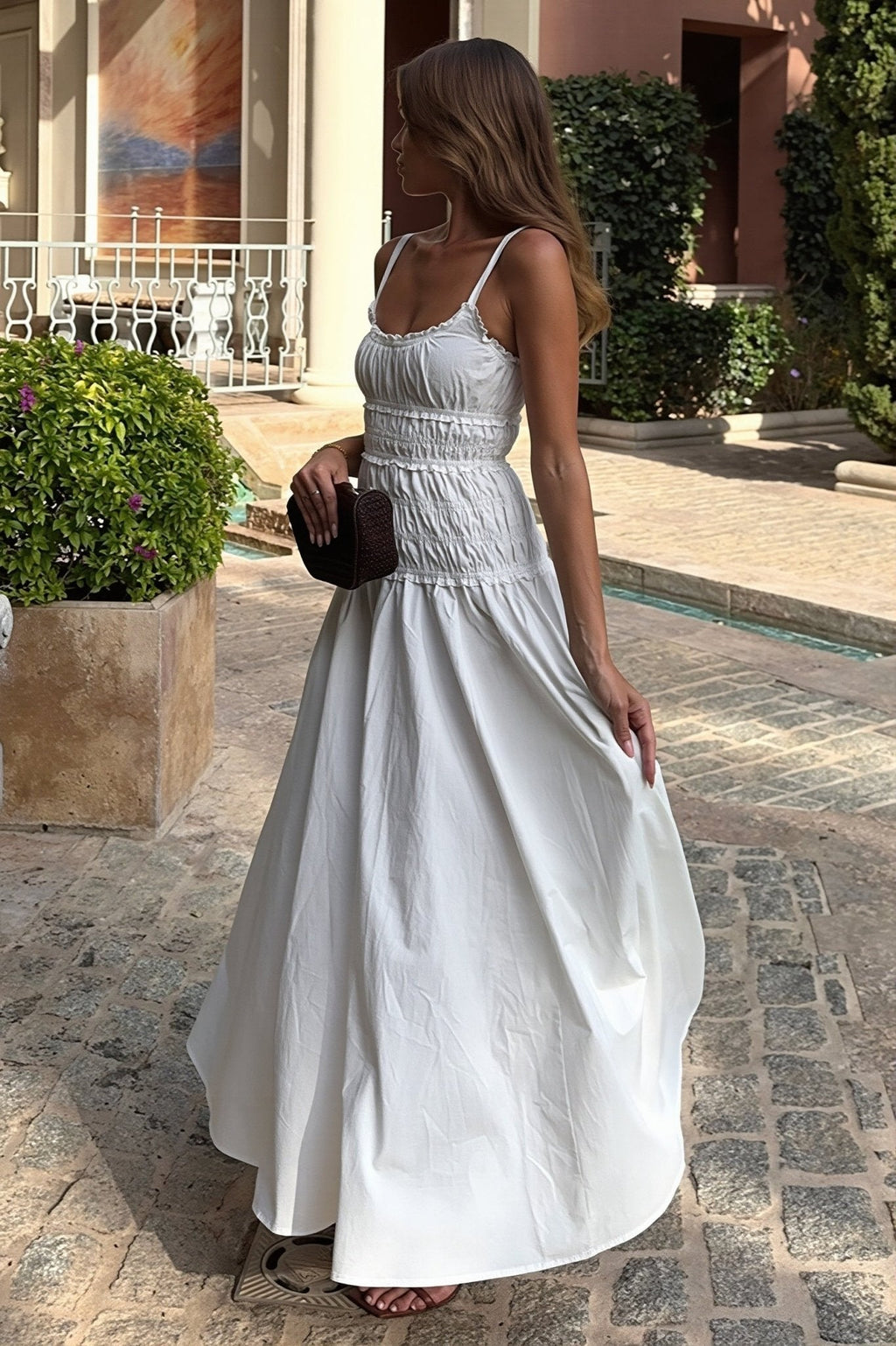 Mary Square Neck Bodycon Maxi Dress - Elegant Occasion Dress for Women