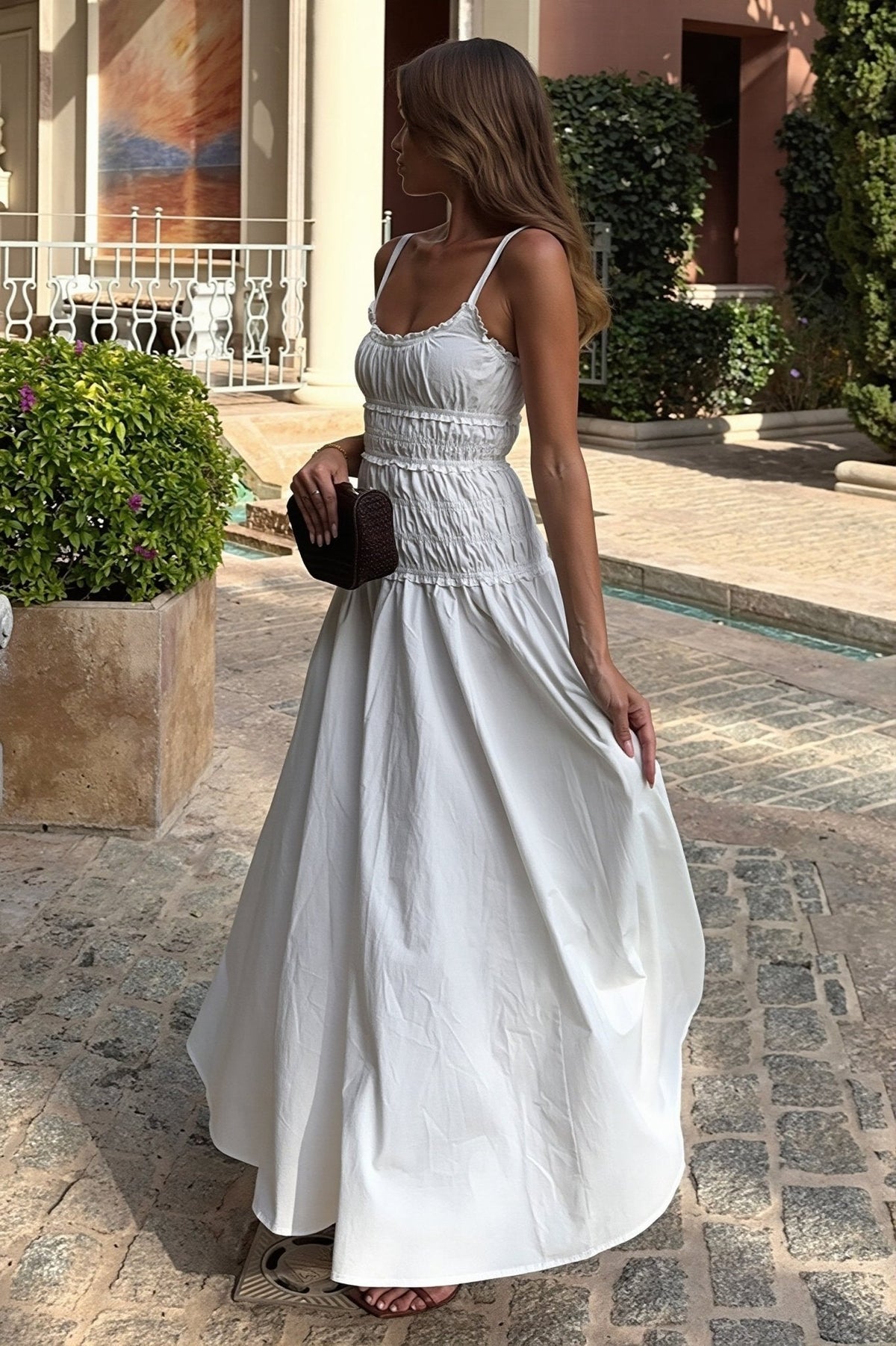 Mary Square Neck Bodycon Maxi Dress - Elegant Occasion Dress for Women