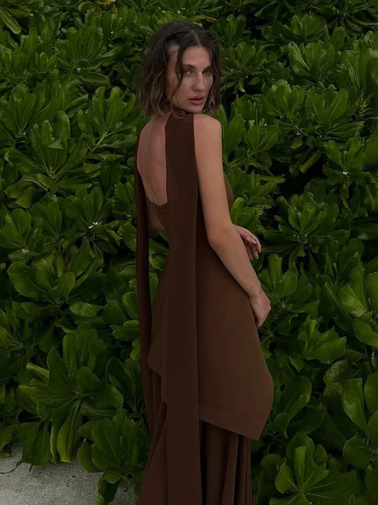 Sophia Strapless Mesh Scarf Maxi Dress - Elegant Occasion Dress for Women - Image 4