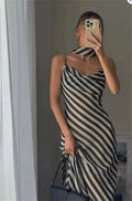 Lola Striped Scarf Maxi Dress - Elegant Occasion Dress for Women - Image 3