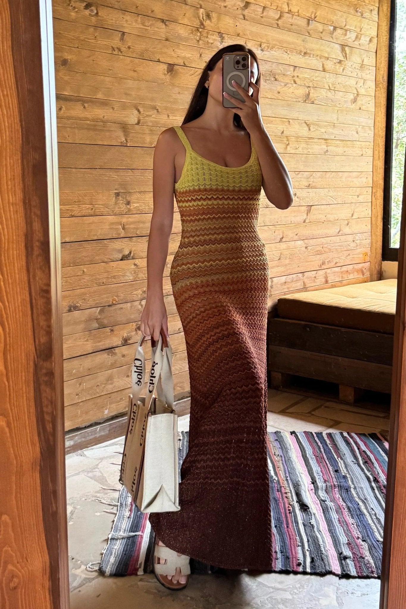 Sophia Sunset Knit Maxi Dress - Elegant Occasion Dress for Women - Image 3
