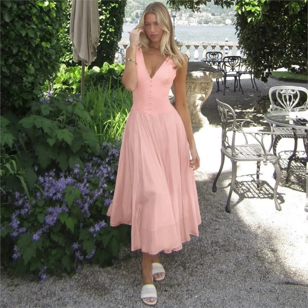 Jessica V-Neck Evening Dress - Elegant Occasion Dress for Women - Image 4