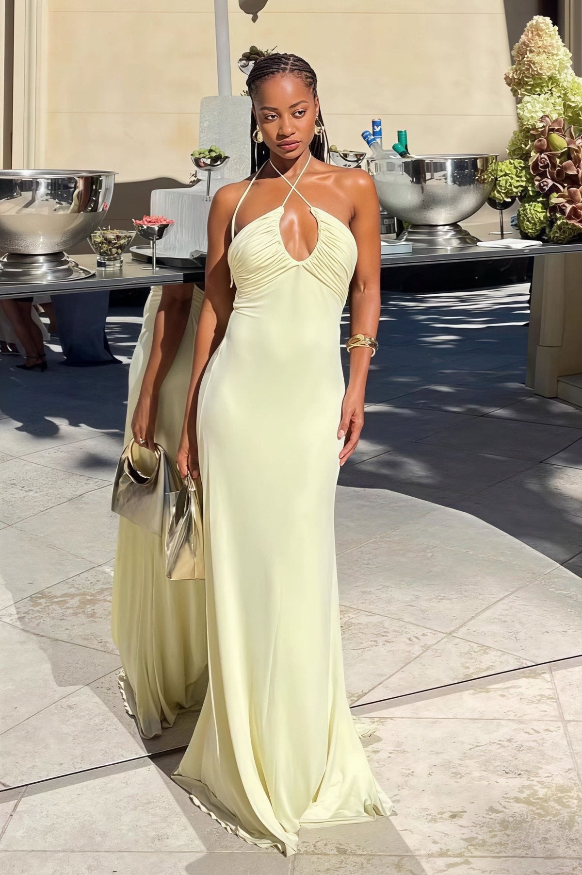 Valentina Halter Mermaid Maxi Dress - Elegant Occasion Dress for Women - Image 3