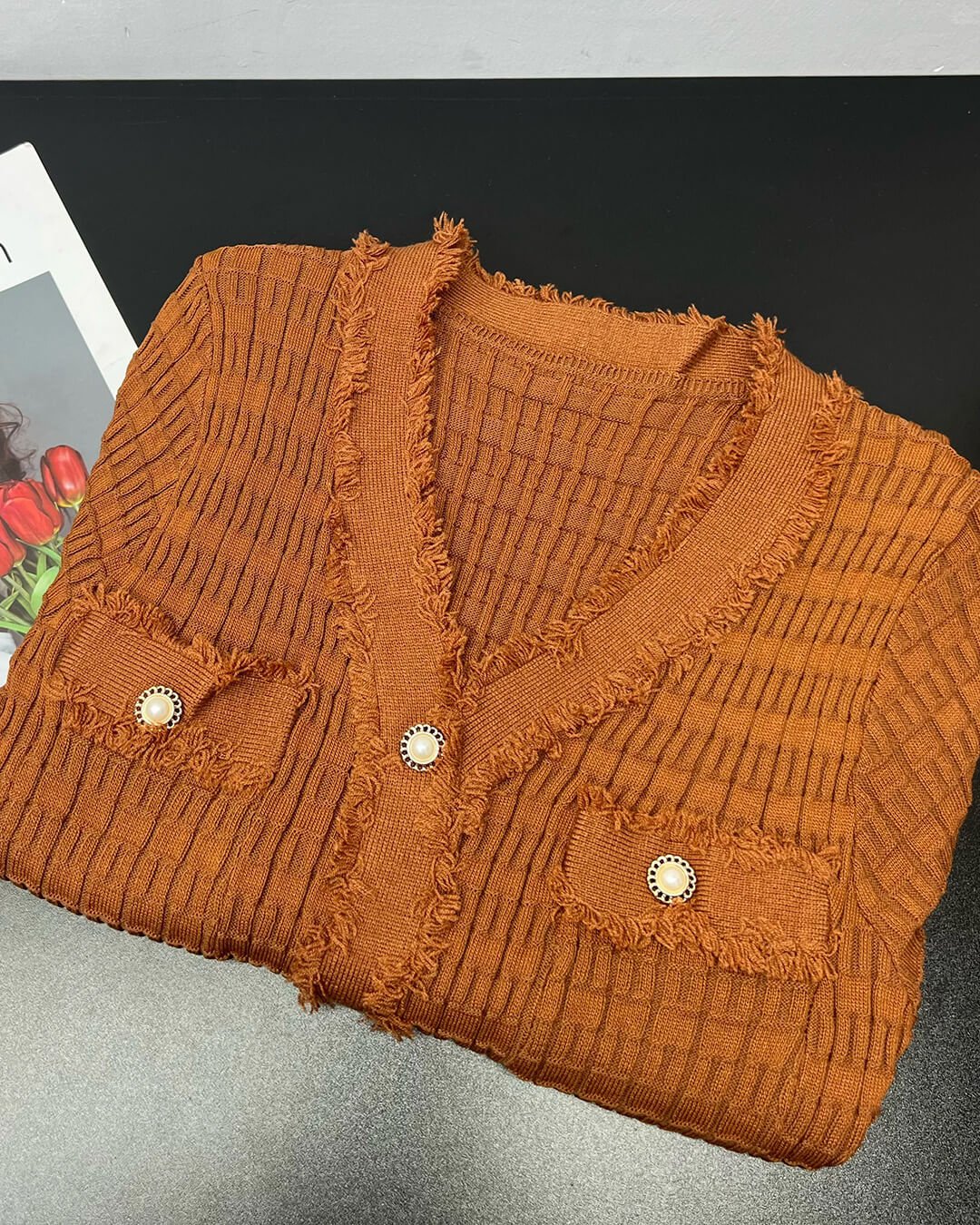 Sabrina V-Neck Knitted Sweater Dress - Elegant Occasion Dress for Women - Image 8