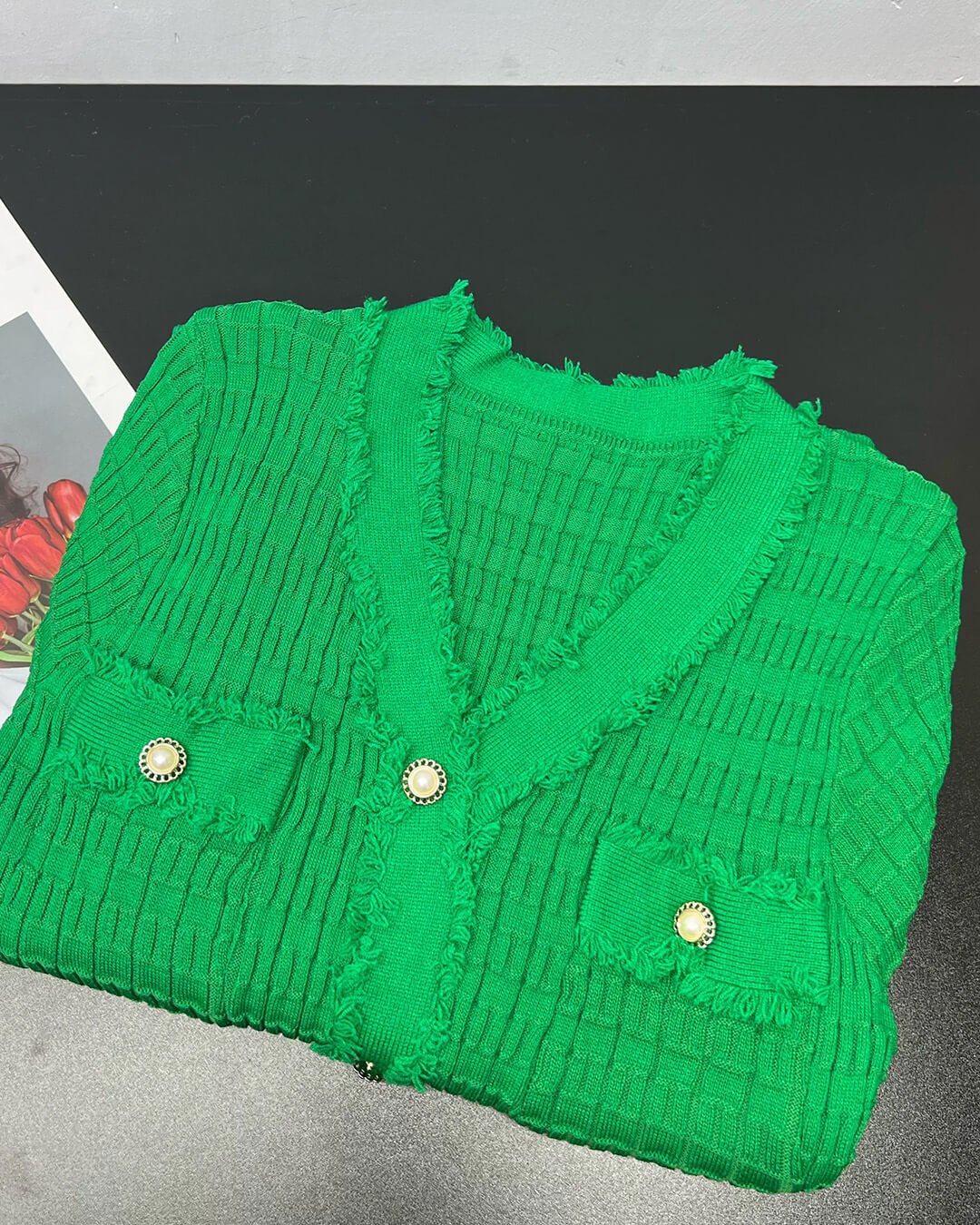 Sabrina V-Neck Knitted Sweater Dress - Elegant Occasion Dress for Women - Image 10