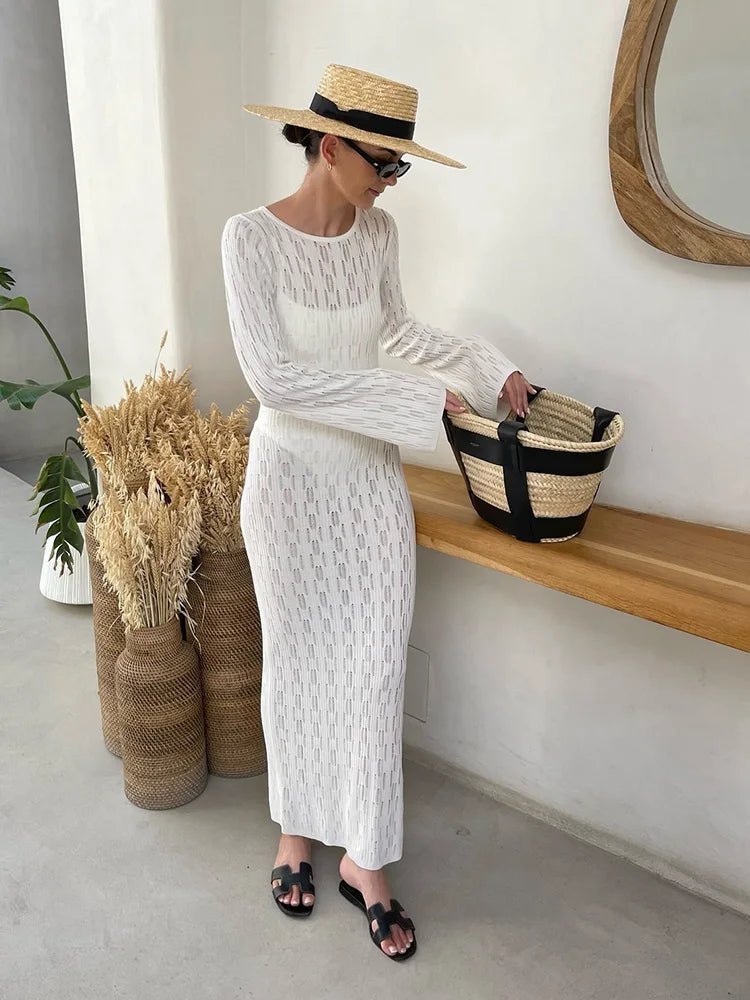 Natalie Backless Knit Dress - Elegant Occasion Dress for Women