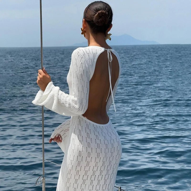 Natalie Backless Knit Dress - Elegant Occasion Dress for Women - Image 5