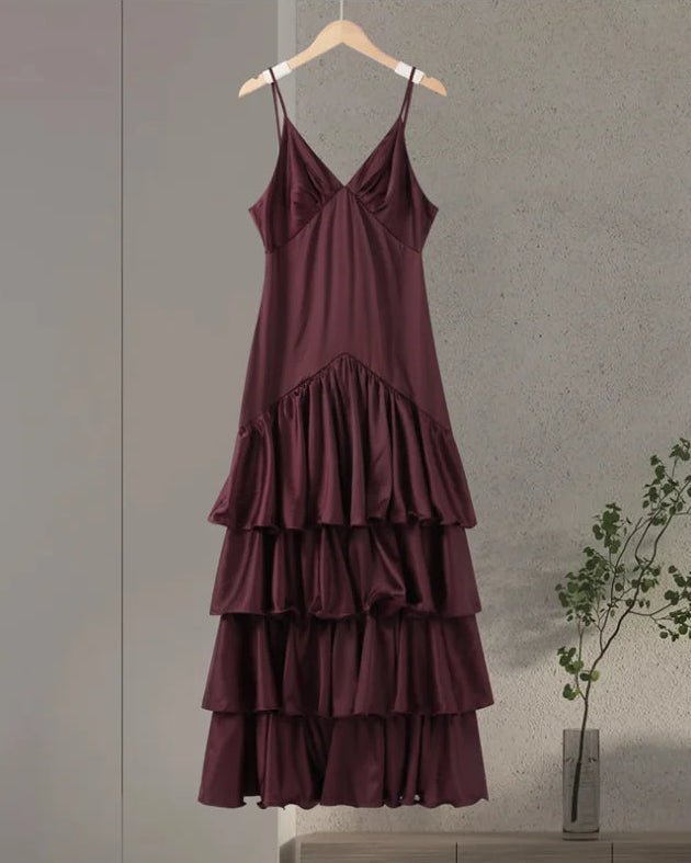 Venetia Ruffled Sling Evening Dress - Elegant Occasion Dress for Women - Image 5