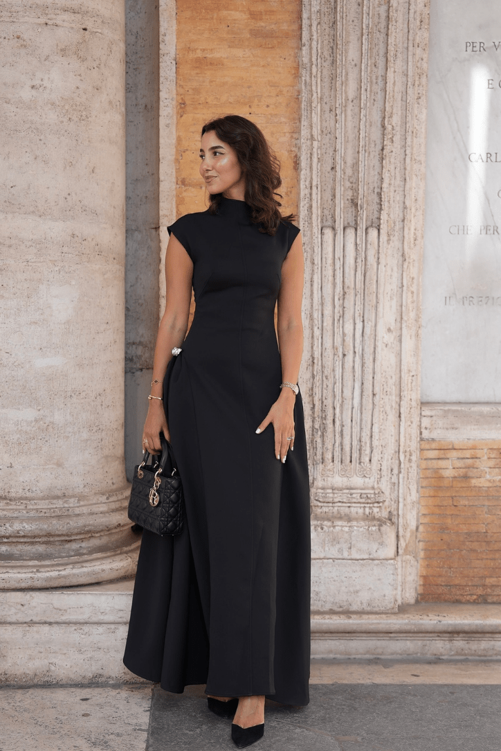 Veronica Mock Neck Maxi Dress - Elegant Occasion Dress for Women - Image 2