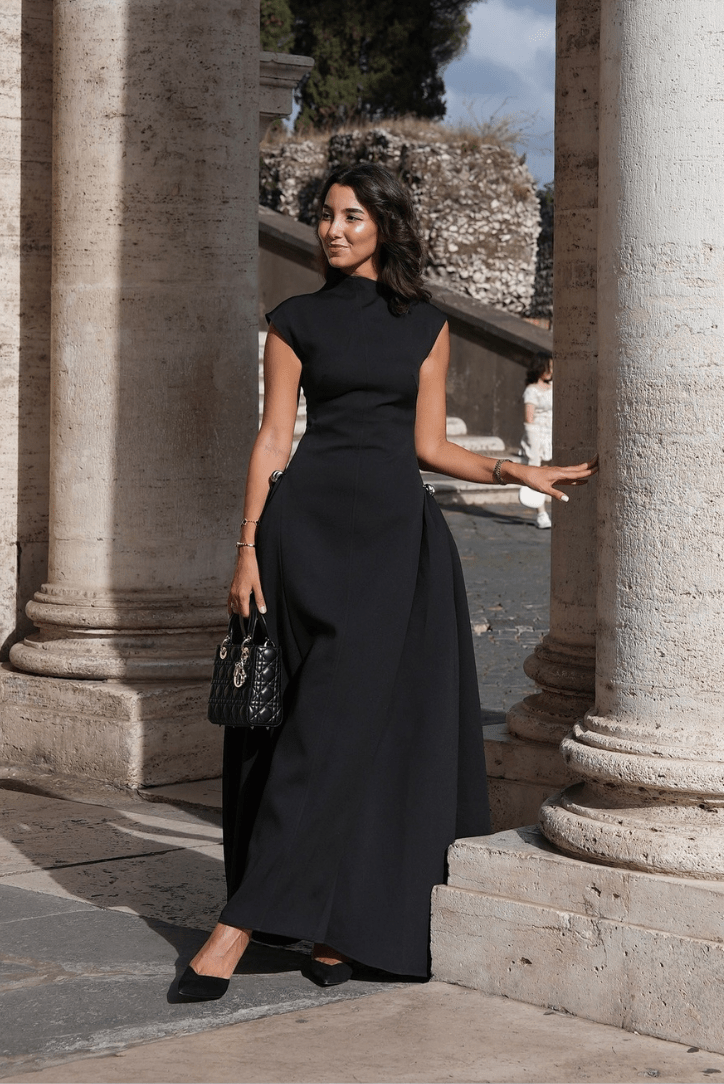 Veronica Mock Neck Maxi Dress - Elegant Occasion Dress for Women