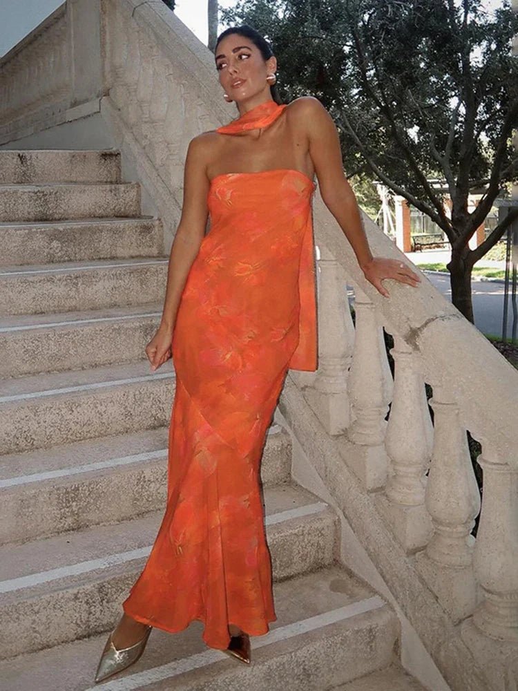Sabrina Strapless Mesh Maxi Dress - Elegant Occasion Dress for Women