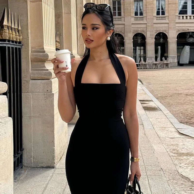 Yasmin Halter Neck Bodycon Maxi Dress - Elegant Occasion Dress for Women - Image 6