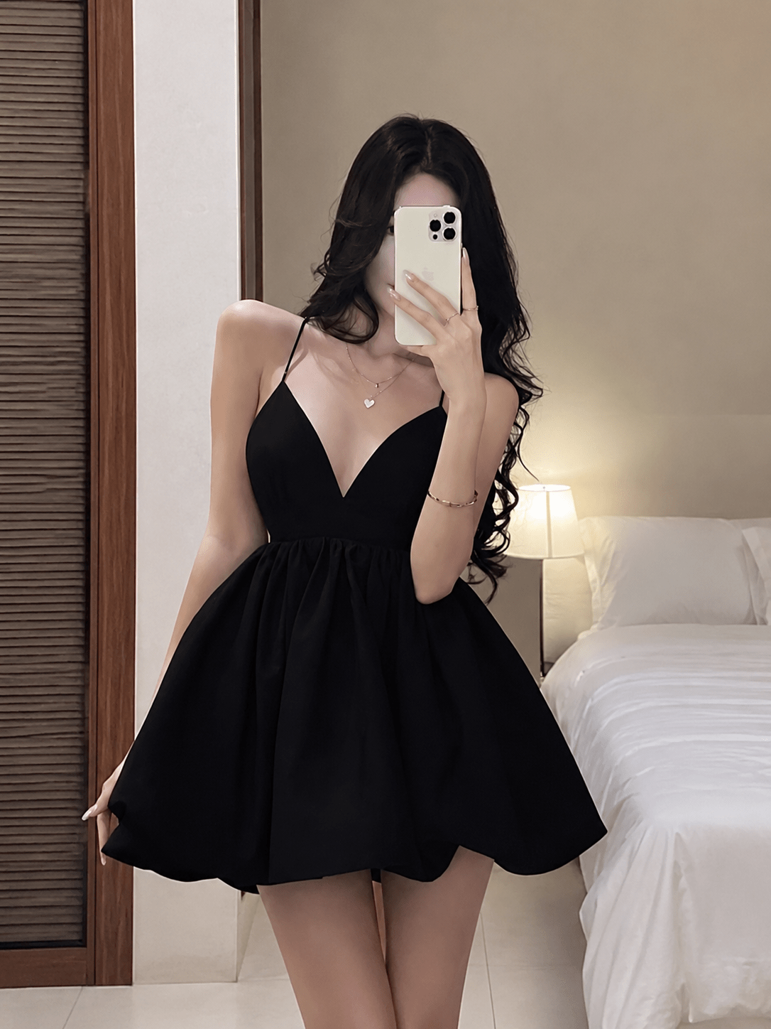 Isabella V Neck Layered Mini Dress - Elegant Occasion Dress for Women - Image 3