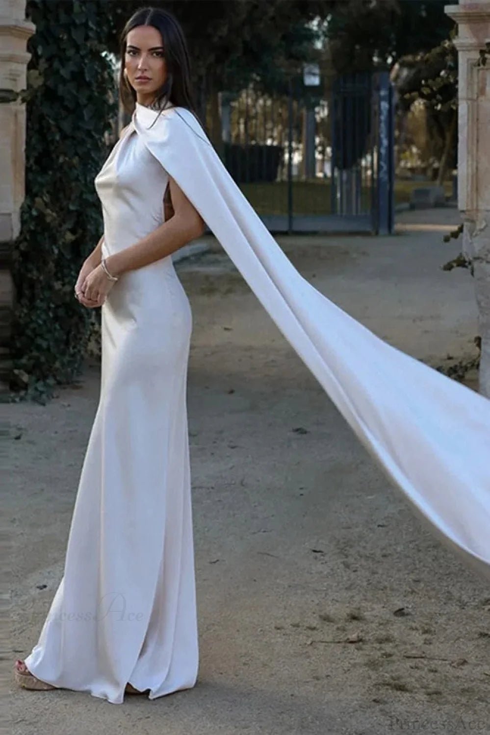 Celeste Satin Halter Evening Dress - Sleeveless Wedding Guest Dress - Image 9