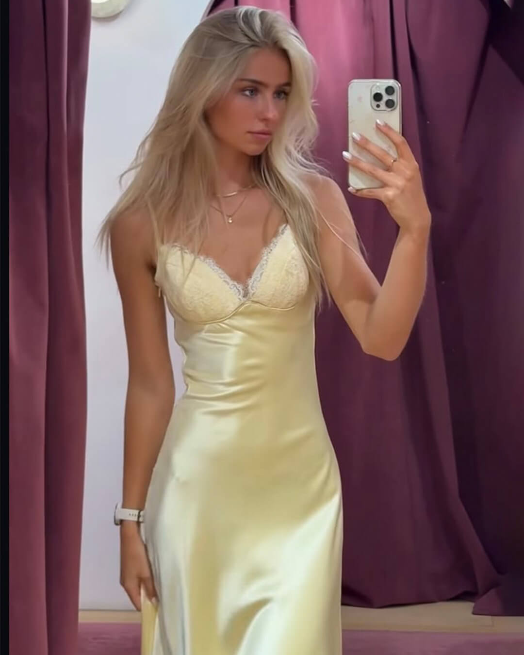Sophia Backless Satin Midi Dress for Women - Satin Evening Dress - Image 4