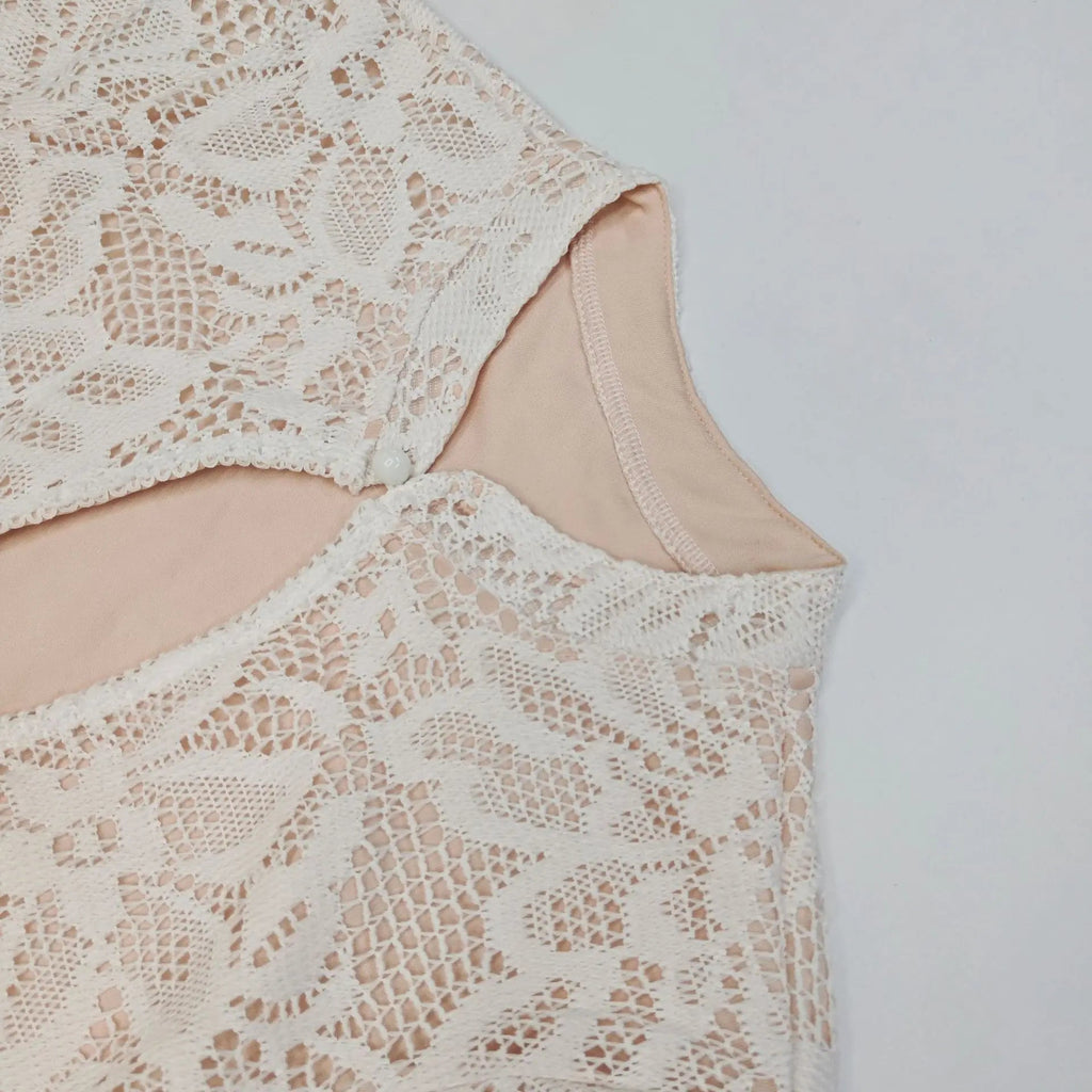 Amara Cut-Out Lace Mini Dress - Elegant Occasion Dress for Women - Image 8
