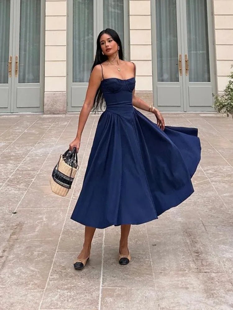 Annika Sleeveless Strap Midi Dress - Elegant Occasion Dress for Women - Image 5