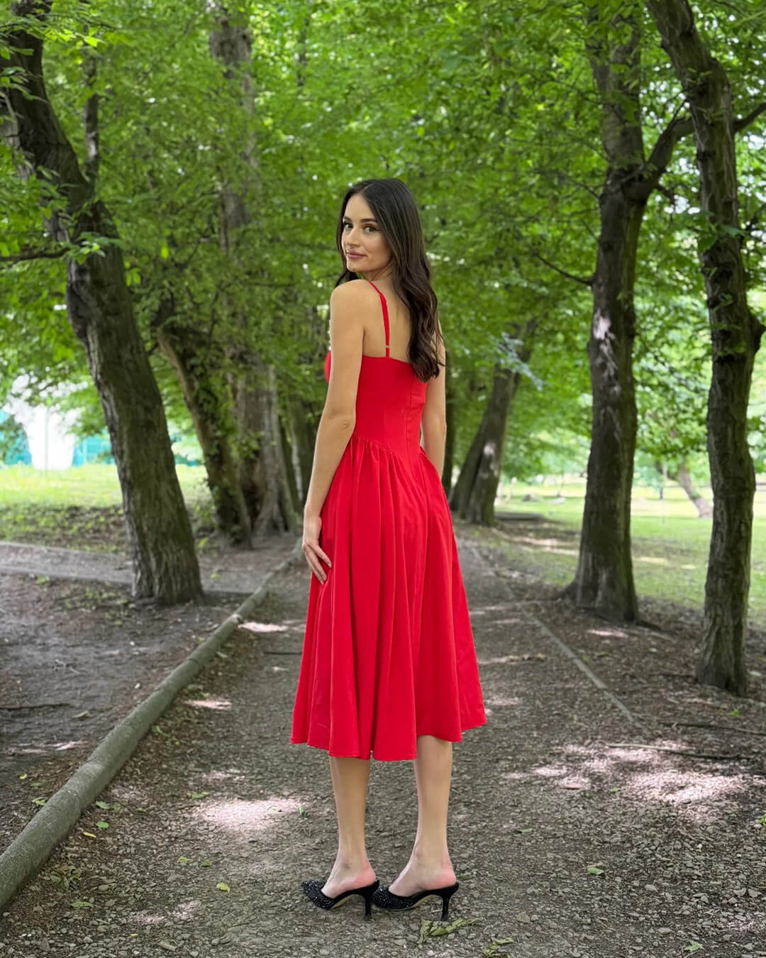 Annika Sleeveless Strap Midi Dress - Elegant Occasion Dress for Women - Image 2