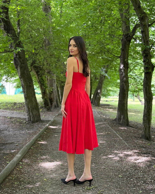 Annika Sleeveless Strap Midi Dress - Elegant Occasion Dress for Women - Image 2