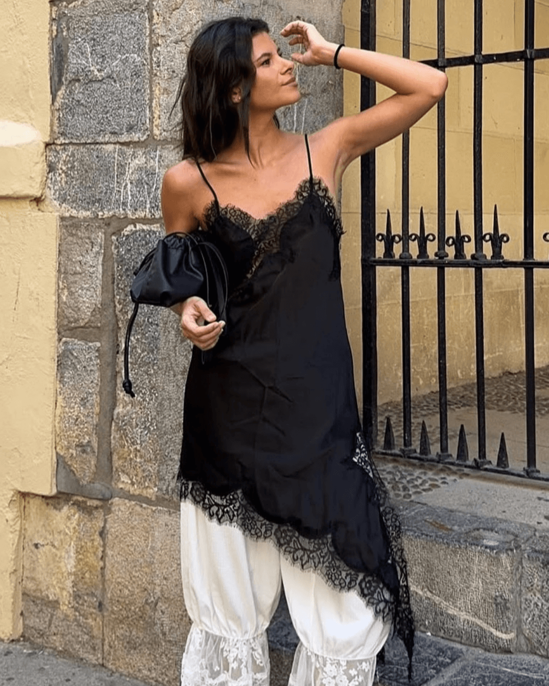 Chiara Asymmetric Satin Lace Midi Dress for Women - Satin Party Dress - Image 11