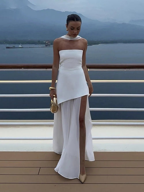 Beatrice Strapless Bodice Maxi Dress - Elegant Occasion Dress for Women