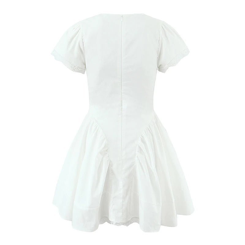 Mia Bow V-Neck Mini Dress - Elegant Occasion Dress for Women - Image 12